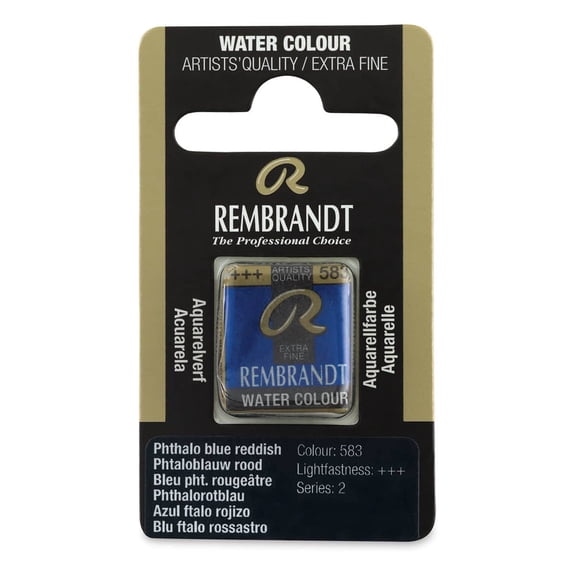 Rembrandt Watercolor Half Pan - Phthalo Blue Reddish