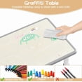 thumbnail image 5 of Mesa y 6 Chairs Set con Almacenamiento Caja cm de Alturaeight-Adjustable Toddler Mesa y Chair Set para Ages 2 10 Graffiti Tablero Non-Slip Legs 's Activity Mesa para cm de Profundidadaycare Aula., 5 of 5