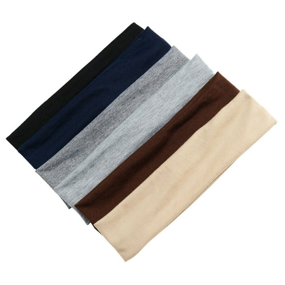 GAXIRE 6-Pack Cotton Hair Bands for Women, Nonslip Comfortable Fit, Assorted Colors, Hair Ties for Everyday Use