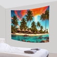 thumbnail image 5 of PBOBRIICH Tropical Tapestry Wall Hanging,Sunset Beach Ocean Palm Tree Tapestries for Dorm Living Room Bedroom Decor, 5 of 5