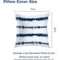 thumbnail image 7 of Indigo Blue Abstract Stripe Throw Pillow Covers,White Art Stripe Decorative Pillow Covers Digital Printing Blended Fabric for Couch Sofa Bed Invisible Zipper 18X18 in, 7 of 7