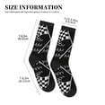 thumbnail image 3 of Athletic Socks Racing Checkered Flag Sport Running Calf Socks Crew Socks for Men Women, 3 of 7