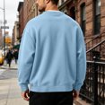 thumbnail image 4 of Horkkom Crewneck Sweatshirt Men Long Sleeve Work Casual Shirts Oversized Loose Sweatshirts with Pockets L, 4 of 7
