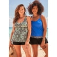 thumbnail image 4 of Swimsuits for All Women's Loop Strap Blouson Tankini Top, 4 of 5
