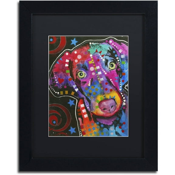 Trademark Fine Art "18" Canvas Art by Dean Russo, Black Matte, Black Frame