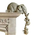thumbnail image 3 of 2set Elefante Madres Colgando 2-Bebés Estatuilla Adornos artesanales de resina Nuevos Originales, 3 of 5
