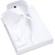 thumbnail image 4 of Camisa clásica de vestir para hombre, color sólido, negro, blanco, azul, gris, rojo y rosa, camisa informal de negocios para hombre, camisa de manga larga, 4 of 5
