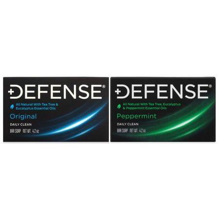 Defense Soap Bar Combo 2 Pack (Original Tea Tree + Peppermint)