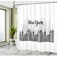 thumbnail image 4 of Ambesonne NYC Scene Shower Curtain, Monochrome and Modern, 69"Wx75"L, Charcoal Grey White, 4 of 4