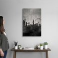 thumbnail image 2 of Great Big Canvas "Black and White Minimalist London Skyline"  by Circle Art Group Light Gray Black and White   Wrapped Canvas Print Wall Artwork, 2 of 7