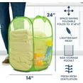thumbnail image 2 of Maypes Heavy-Duty Mesh Pop-Up Laundry Hamper for Dirty Clothes, Green, 14"x14"x24", 2 of 4
