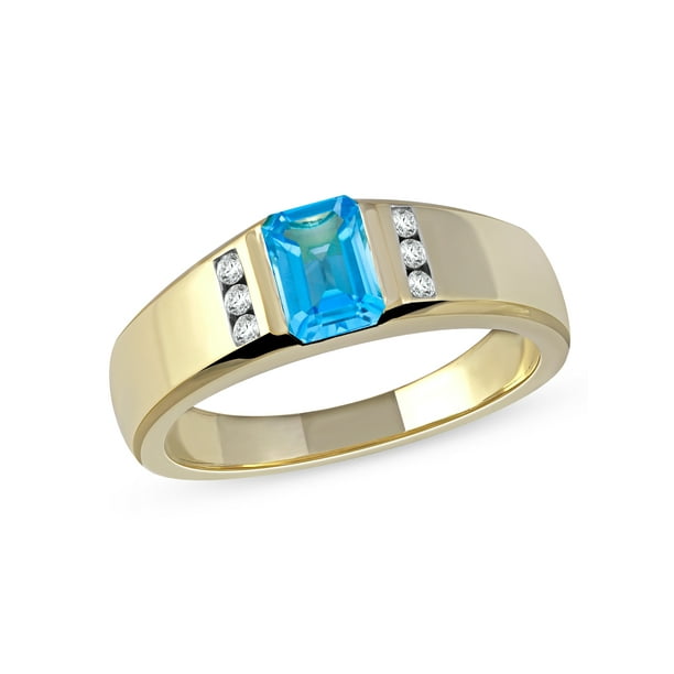decaan Hysterisch houder Imperial Gemstone 10k Yellow Gold Emerald Cut Swiss Blue Topaz 1/8CT TW Diamond Men's Ring - Walmart.com decaan Hysterisch houder Imperial Gemstone 10k Yellow Gold Emerald Cut Swiss Blue Topaz 1/8CT TW Diamond Men's Ring - Walmart.com