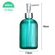 thumbnail image 2 of Dispensador de jabón - Paquete de 2 dispensadores de jabón de vidrio de 400 ml, dispensador de líquido rellenable, dispensador de frasco de mano para baño, cocina, encimera, 2 of 7