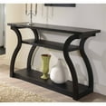thumbnail image 2 of Bowery Hill Transitional MDF and Wood Veneer Console Table in Black, 2 of 7
