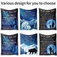 thumbnail image 4 of LHSHID Custom Blanket for Dad from Son Soft Personalized Blanket for Papa Grandpa from Grandson Customize Sherpa Blanket for Uncle from Niece 50"x60", 4 of 7