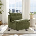 thumbnail image 3 of Single Chair Sofa Lounge Chair with Backrest, Fully Compressed Armless Chair, One-Piece Memory Foam, Removable Washable Cover, Modern Lazy Sofa for Living Room, Bedroom, Office, Green, 3 of 8
