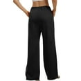 thumbnail image 4 of JoliSweat Wide Leg Sweatpants Women Baggy Low Rise Sweatpants with Pockets Spring Fall Y2K Drawstring Straight Leg Sweatpant, 4 of 6
