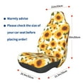 thumbnail image 3 of Wukai Yellow Polka Dot Sunflower Full Set Car Seat Covers with Soft Padding Universal Auto Front Seats Protector and Cushion Mat, 3 of 5