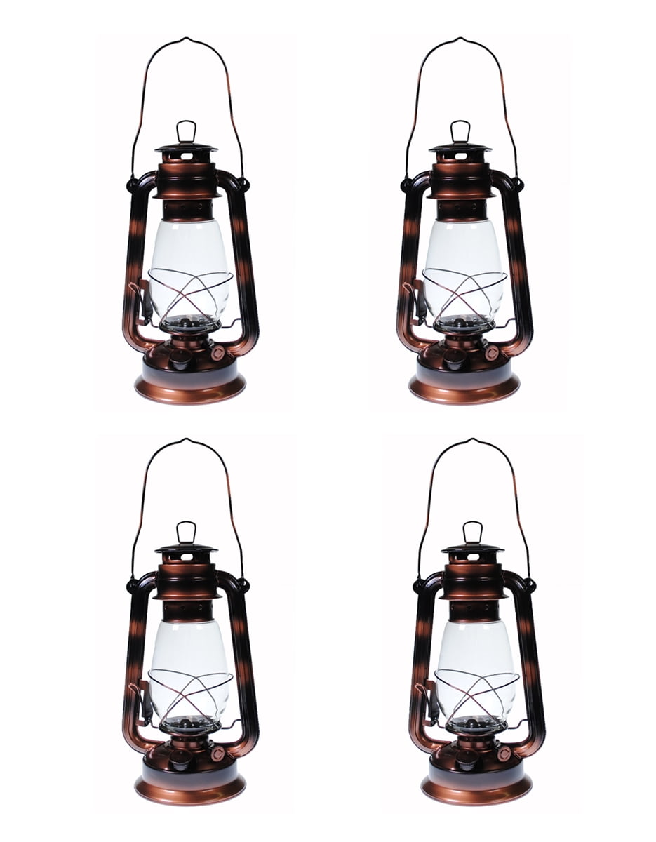 Lot of 4 Hurricane Kerosene Oil Lantern Emergency Hanging Light Lamp