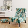 thumbnail image 2 of Designart "Emerald Rhapsody" Teal Abstract Upholstered Accent Chair - Modern Arm Chair For Bedroom, 2 of 7