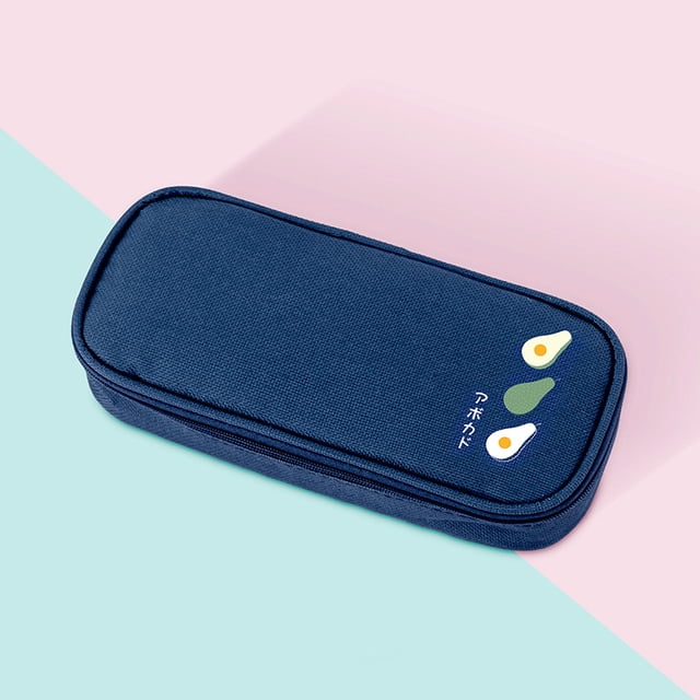 Estuche de lápices de gran capacidad de tela Oxford simple de papelería para estudiantes Sincero Hogar