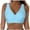 Light Blue, variant on Women's Twist Front Bikini Top V Neck Push up Padded Swimsuit Top Bathing Suits (Red, XXL)
