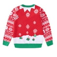 thumbnail image 3 of Aideaone Toddler Ugly Christmas Sweater Girls Xmas Boys Sequin Knit Pullover Tacky Kids Holiday Tops 2-6 Years, 3 of 7