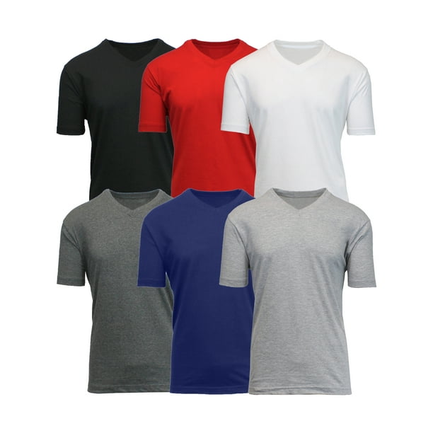 Men's 6Pack Short Sleeve VNeck Modern Fit Classic Tees (S3XL