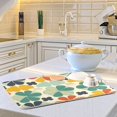 thumbnail image 6 of Yayeee Dish Drying Mat for Kitchen Counter Ultra Absorbent Easy Clean Pad 18x16", Beige Clover Pattern, 6 of 7