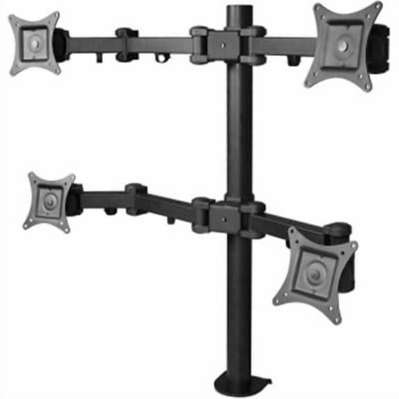 SIIG CEMT0S12S1 Articulating Quad Monitor Desk Mount 13-27