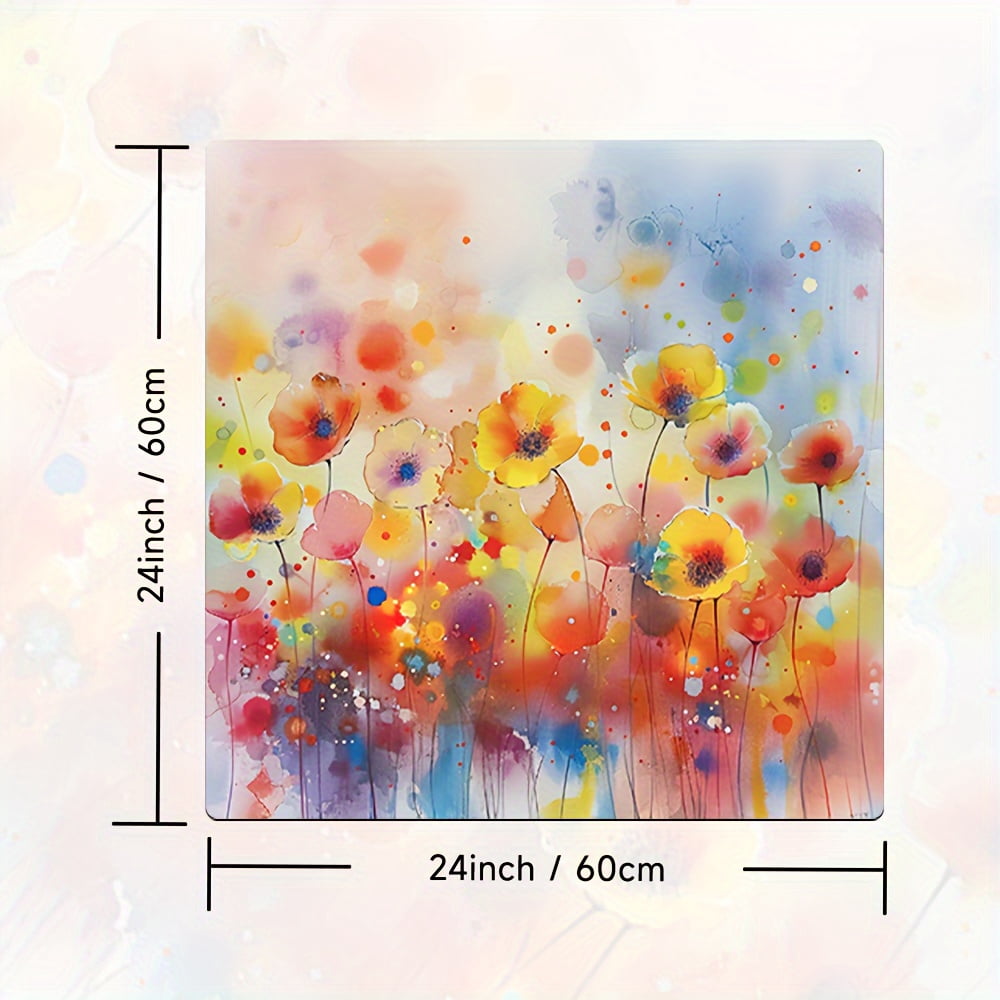 1pc, Dish Drying Pad, Spring Theme Colorful Floral Pattern Washing Machine Dust Cover Mat, Countertop Absorbent Pad, Washstand Drain Mat, Washstand Cup Mat, Kitchen Accessories, Bathroom Accessories