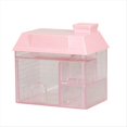 thumbnail image 2 of Caja de Almacenamiento de Escritorio Transparente, Portabolígrafos con Diseño de Casa Pequeña, Organizador de Cosméticos con Cajón para Estudiantes y Uso Doméstico., 2 of 5