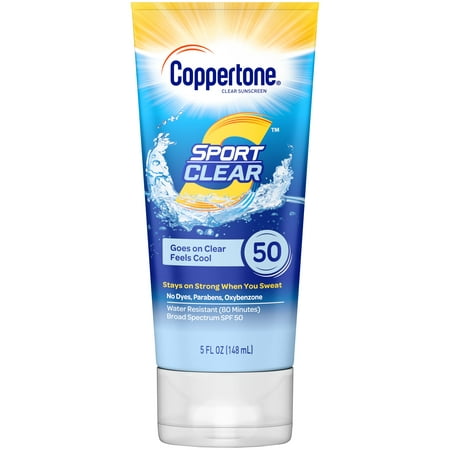 Coppertone Sport Clear SPF 50 Sunscreen Lotion, 5 Ounce