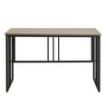 thumbnail image 6 of Collapsible Slatted Mission Writing Computer Desk, Space Saving for Bedroom, Home Office, Small Spaces, Fully Assembled, White Oak/Gunmetal – Leick Home, 70001-WOGM, 6 of 17