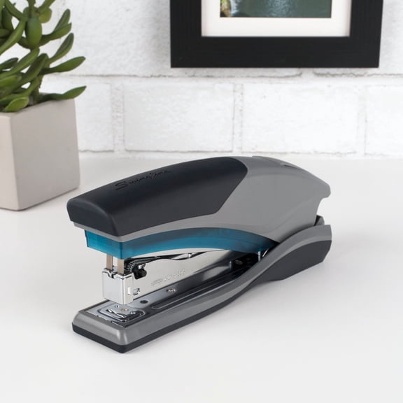 Swingline Optima 25 Reduced Effort Stapler, 25 Sheets, Blue/Gray