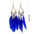 thumbnail image 5 of YongCo Artistic Fringe Plume Earrings User Friendly Material Bohemian Style Party Jewelry Gift, 5 of 20