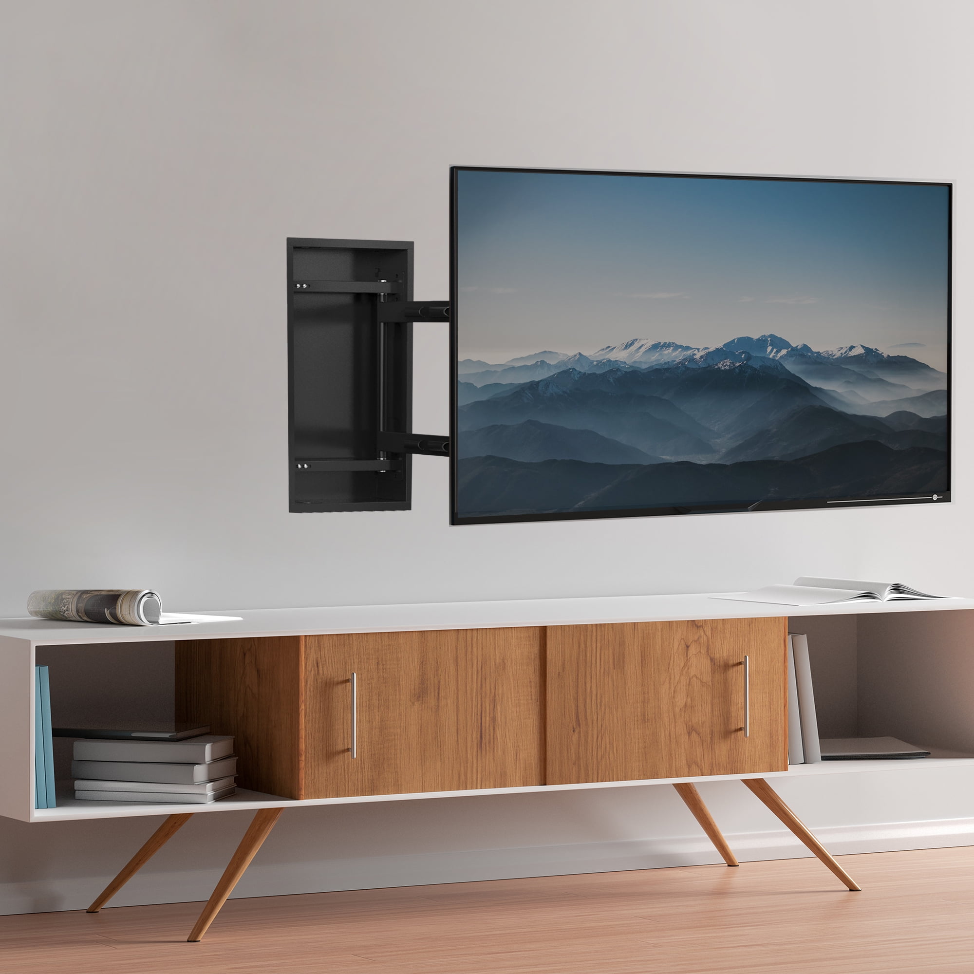 VIVO Recessed In-Wall TV Mount for up to 75" LED LCD Screens, Ultra Low Profile
