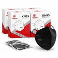 thumbnail image 1 of Cubrebocas KN95 Negro Paquete 1000 Piezas Mascarillas KN95 Negras Alta Proteccion 5 Capas Cubrebocas Desechables, 1 of 7