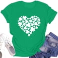thumbnail image 3 of Pxiakgy Vente Chaude T-Shirt Trèfle de la Saint-Patrick pour Femmes Chanceux Irlandais Manches Courtes T-Shirt Graphique Trèfle Mode Décontracté Col Rond T-Shirt Imprimé Élégant Ample Doux Blouse, 3 of 3