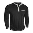 thumbnail image 4 of VJATTWR Men's Long Sleeve Shirt, Knit Fabric with Button Placket, Smart Casual Look for Office S, 4 of 7