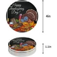 thumbnail image 1 of RYLABLUE Happy Thanksgiving Day Retro Turkey and Crop Set of 6 Round Coaster for Drinks, Absorbent Ceramic Stone Coasters Cup Mat with Cork Base for Home Kitchen Room Coffee Table Bar Decor, 1 of 5