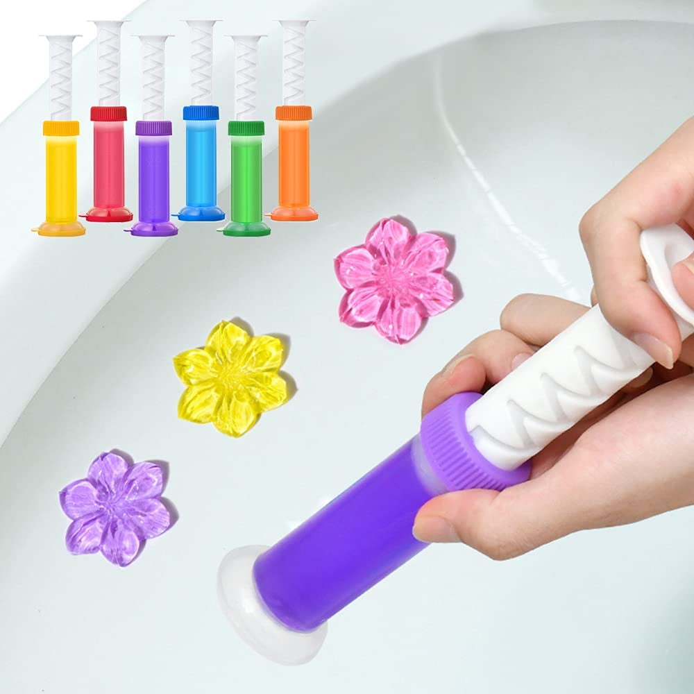 Flower Stamp Toilet Gels,6PCS Toilet Cleaning Gel,Toilet Gel Stamp