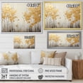 thumbnail image 4 of Designart "White And Gold Minimalist Forest I" Forest Floater Framed Wall Decor, 4 of 5