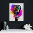 thumbnail image 4 of COMIO Wall For Bedroom Decor,Microphone Watercolor Print Music Art Wall Poster Room Decor Gift DJ Gift Teen Room Bedroom Musical Decor Art Music Studio- Ready to hang, 4 of 4