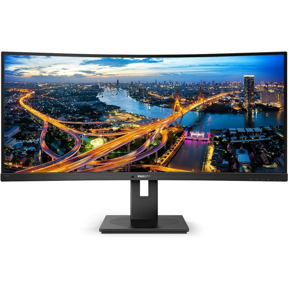Philips 34" Curved UltraWide LCD Monitor with USBC, Black Walmart