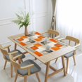 thumbnail image 6 of Burnt Orange Beige Placemats Set of 12, Abstract Modern Oil Painting Geometric Washable Wipeable Table Mats for Dining Tables, Indoor Outdoor Kitchen Place Mats for Holiday Party Table Decor, 6 of 9