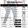 thumbnail image 4 of Hearthz Men's Quick Dry Straight Leg Men Pant Athletic Workout Ice Silk Trousers Stretchy Jogger for Men with Zipper Pockets Gray S, 4 of 5