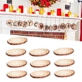 thumbnail image 3 of PENGXIANG 10Pcs/Set Wood Slices Lightweight Hard  Unfinished Log Pine Chips for Home, 3 of 10