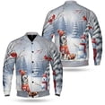 thumbnail image 3 of Hello Winter Siberian Husky Football Snowman Welcome Snowy Morning All Over Print 3D Baseball Jacket Husky Dog Lover Gifts Bomber Jacket Softball - 01012, 3 of 6