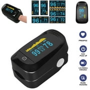 Athome Pulse Oximeter Fingertip, Blood Oxygen Saturation Monitor with OLED Screen Display Black